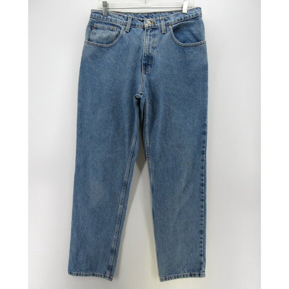 VINTAGE Ralph Lauren Polo Jeans 32X31 Relaxed RL Flag Denim Pants Y2K - Picture 1 of 10